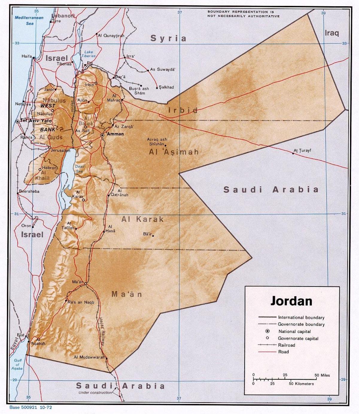 газрын зураг харагдаж байгаа Жордан