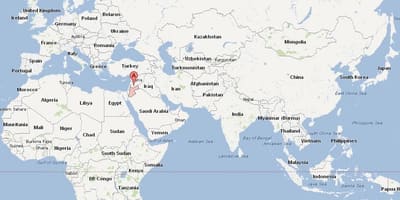 Жордан байршил дээр дэлхийн газрын зураг
